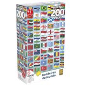 Puzzle 200 peças Bandeiras do Mundo