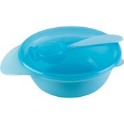 Bowl Com Tampa e Colher - Azul - Buba