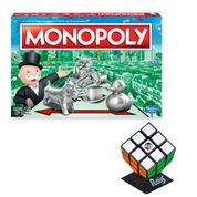 Kit de Jogos - Monopoly Clássico e Rubik's Cubo Mágico - Hasbro