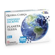 Quebra-Cabeça Redondo 500 peças Planeta Terra - Pais e Filhos