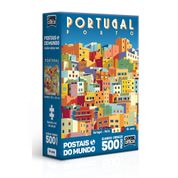 Quebra - Cabeça 500 pçs Postais do Mundo Portugal Porto - Toyster