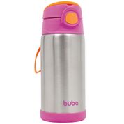 Garrafa Térmica Parede Dupla Rosa 400ml - Buba