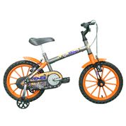 Bicicleta - Aro 16 - Dino - Infantil - Tk3-Track - Prata e Laranja