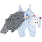 Roupa para Boneca - Bebê Reborn - Laura Baby - Monkey - Azul - Shiny Toys