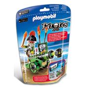 6162 Playmobil - Soft Bags Piratas - Pirata com Canhão Verde