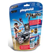 6165 Playmobil - Soft Bags Piratas - Pirata com Canhão Preto