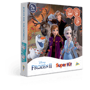 Super Kit com Quebra-Cabeça - Dominó - Jogo da Memória - Frozen 2 - Toyster