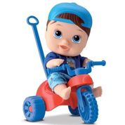 Boneco Little Dolls Super Playground Triciclo Menino - Divertoys - MENINOS