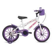 Bicicleta Free Action Aro 16 Branca e Violeta - Free Action 01012