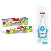 ESCOVA DE DENTES INFANTIL + GEL DENTAL - 12M+ - FISHER PRICE