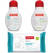 KIT SHAMPOO + CONDICIONADOR + LENCINHOS RN - FISHER PRICE