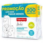 PACK 200 TOALHAS UMEDECIDAS SEM PERFUME FISHER PRICE