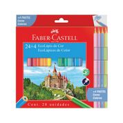 Lápis de Cor - Faber Castell - EcoLápis - 24 Cores + 4 Cores Pastéis