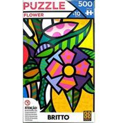 Quebra Cabeça Puzzle 500 Pçs Flower Romero Britto Grow- 3946