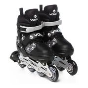 Patins In Line Cinza e Preto Tam 31/34 - Vollo VPC251P