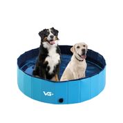 Piscina Para Cachorro Pets Dobrável Lisa Azul VG+