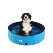 Piscina Para Cachorro Pets Dobrável Lisa Azul VG+