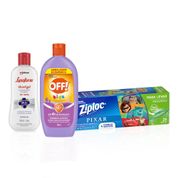 Kit Repelente Off! Kids 200ml + Álcool em Gel Lysoform Mãos Neutro 100ml + Saco Lanche Ziploc 25 un