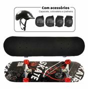 Skate Infantil Radical com Acessórios - DM Toys UNICA