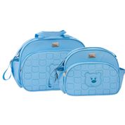 Kit Bolsa Maternidade Mala Saída Menina Menino Urso Azul