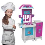 COZINHA INFANTIL COMPLETA PINK COM AGUA MAGICTOYS