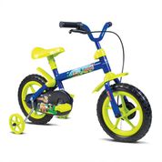 Bicicleta Infantil Jack Azul e Verde Limão Aro 12