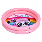 Piscina Inflável Redonda 20 Litros Banho Bebe Panda Rosa