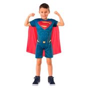 Fantasia Super Homem Infantil Curta Com Capa Removível