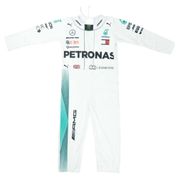 Roupa Piloto Fórmula 1 Infantil Menino Longo Branco