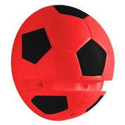 Suporte para Prateleira - Bola de Futebol Vermelha e Preta - Prat-K