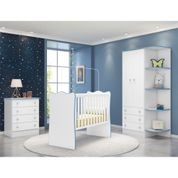 Conjunto Quarto Infantil Lian Menino Branco Azul
