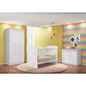 Conjunto Quarto Infantil Ben Branco Rosa