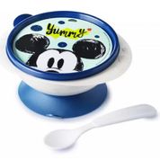 Tigela com ventosa colher e tampa 240ml plástico Mickey Baby