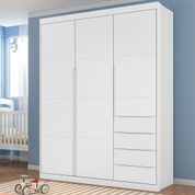 Guarda Roupa Infantil 3 Portas Bento Branco