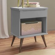 Mesa de Cabeceira Infantil Ellen Cinza