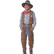 Fantasia Cowboy Infantil de Festa Junina Com Colete e Lenço