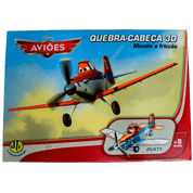 Quebra Cabeça 3D Aviões - Movido a Fricção - Dusty