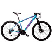 Bicicleta Z1-X Aro 29 Quadro 17 Alumínio 21 Marchas Freio Disco Mecânico Azul Rosa - Dropp