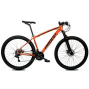 Bicicleta Z1-X Aro 29 Quadro 21 Alumínio 21 Marchas Freio Disco Mecânico Laranja Preto - Dropp