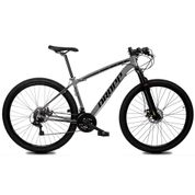 Bicicleta Z1-X Aro 29 Quadro 15 Alumínio 21 Marchas Freio Disco Mecânico Cinza Preto - Dropp