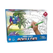 Quebra Cabeça - Monte e Pinte Dinossauros com 24 peças - 995 - Pais e Filhos