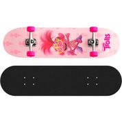 Skateboard - Trolls - Poppy - 80cm - Froes - Preto e Rosa