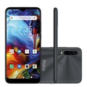 Smartphone Philco Hit P10 Space Gray 128GB 4G Tela de 6.2" Câmera Tripla 13MP + 5MP + 2MP Selfie 8MP Dual Chip Android 10 Cinza