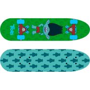 Skateboard - Trolls - Cruiser - Branch - 60cm - Froes - Azul e Verde