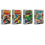 Kit c/ 4 Quebra Cabeças Nano 500 Pçs Marvel Comics Toyster