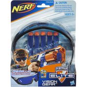 Nerf Oculos Vision Gear + Refil 5 Dardos Elite Hasbro