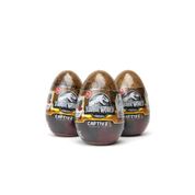 Mini Figuras Colecionáveis - Jurassic World - 3 Ovos Surpresa - Marrom - Sunny