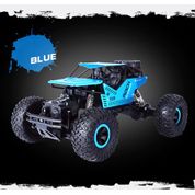 Carro Carrinho De Controle Jeep Rally Off-road 4x4 Rock Azul