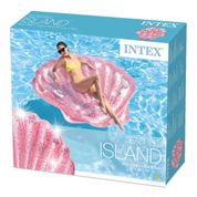 Colchão Inflável Ilha Concha Rosa - Intex