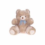 Pelúcia Infantil - 28 cm - Urso Dengo - P - Areia - W.U. Bichos de Pelúcia